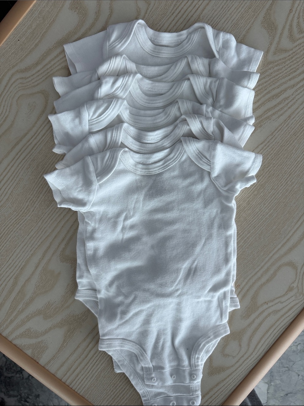 Huggies Classic White Cotton Baby One-Piece Bodysuit - 6 Pack